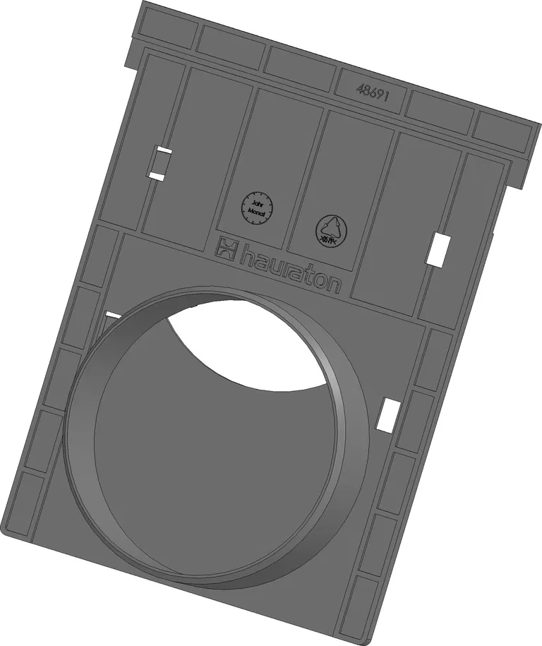 48691 ZAVRSNI POKLOPAC S ISPUSTOM  RECYFIX PRO tip 01 PP  DIN100