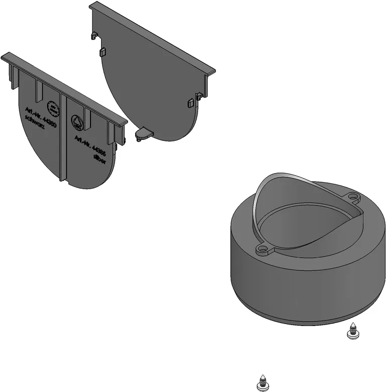 44340 SET ZA PRIKLJUCIVANJE crni TOP X(1 adapter+2poklopca)