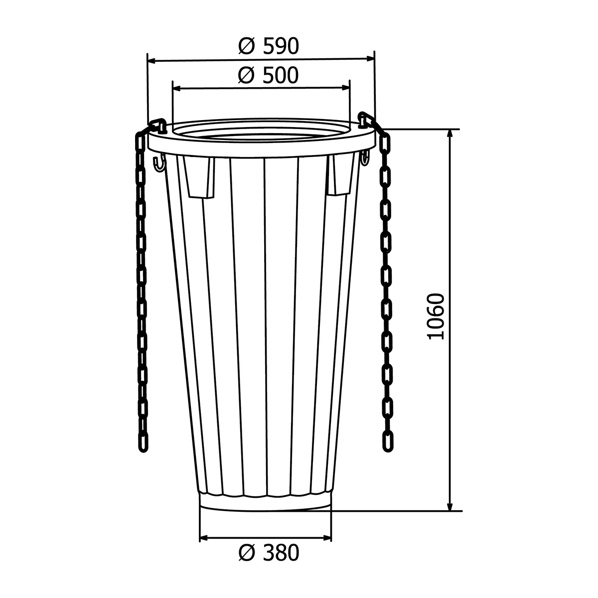 PVC CIJEV ZA ŠUT SA LANCIMA