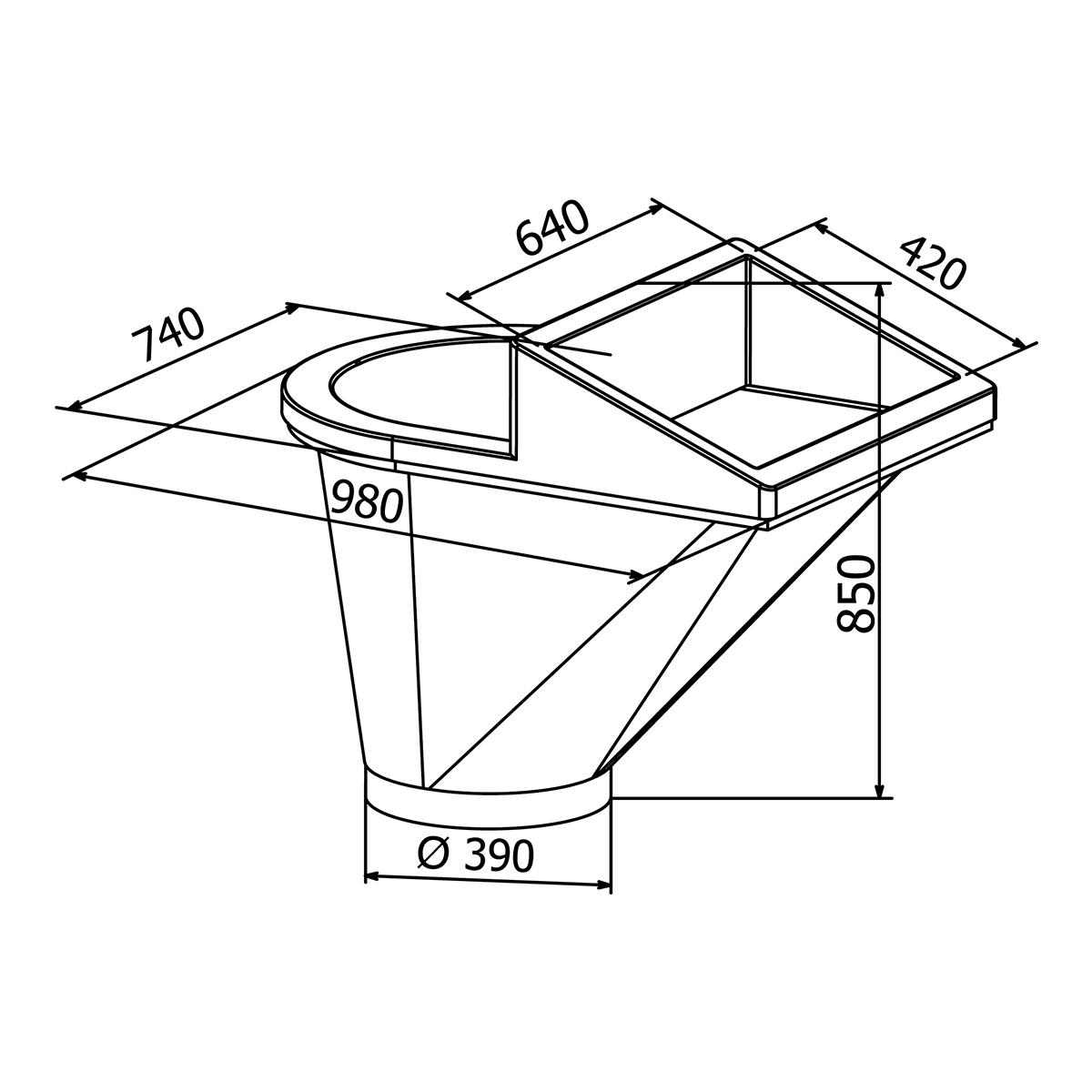 POČETNI ELEMENT ZA UBACIVANJE ZA CIJEV ZA ŠUT