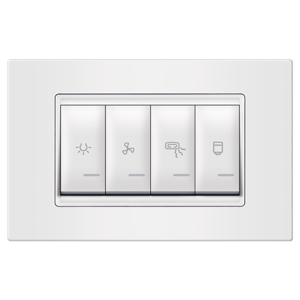 72304.00 SET SKLOP.ZA KUP. 4X16AX 250V HOR.BIJELI EXP