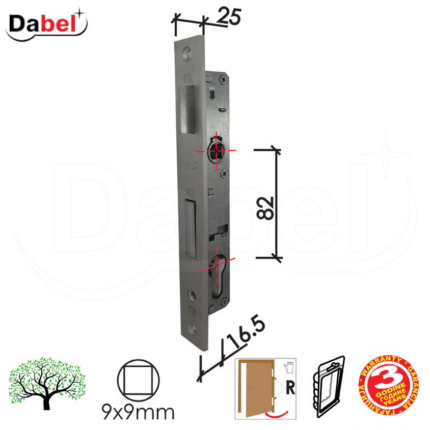 BRAVA ZA METALNA VR. B2033 C SILVER 16.5/82/25/9 DBP1 desna