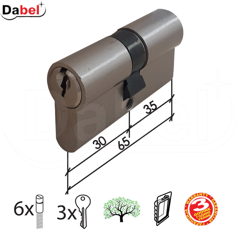CILINDAR ZA VRATA CL2036 NIKL 30-35 DBP1 3klj.