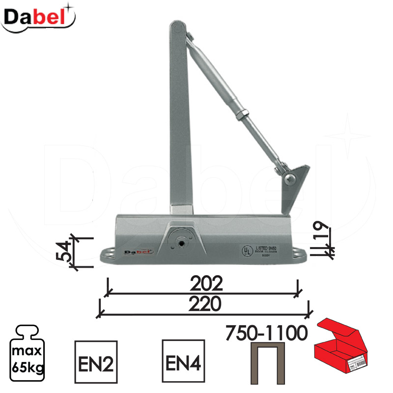 ZATVARAČ ZA VRATA 4000 SILVER 220x54 QN-2 Q