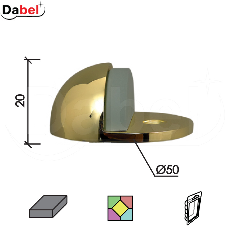 ODBOJNIK ZA VRATA PODNI OD407 Ms fi50x20 DBP1 3339002