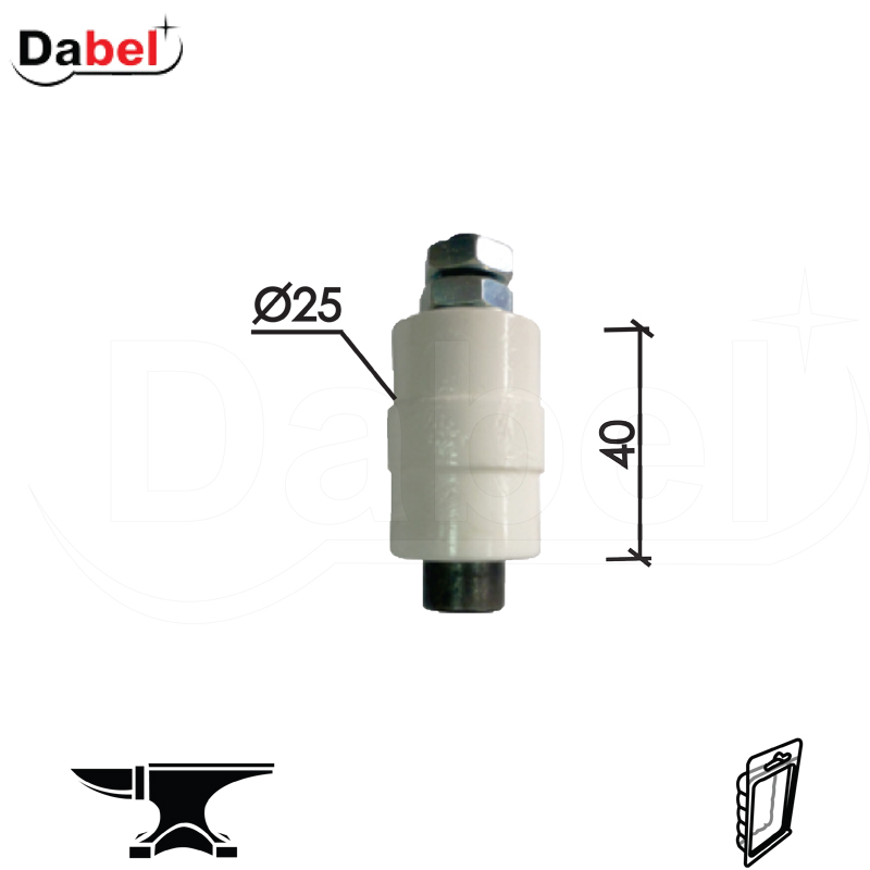 VOĐICA ZA KLIZNU KAPIJU V1004 ZnB 25x40mm DP1