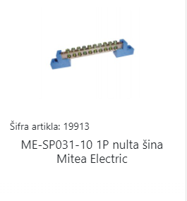 NULTA ŠINA ME-SP031-10 1P 50/1