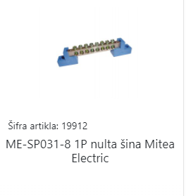 NULTA ŠINA ME-SP031-8 1P 50/1