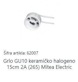 SIJ. GRLO GU10 M265 KER.HAL.
