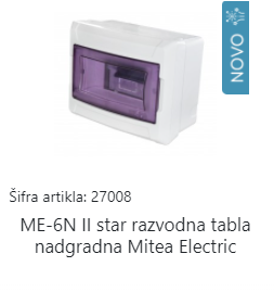 RAZVODNA TABLA NADGR. ME-6N mitea
