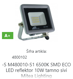 REFLEKTOR 10W M480010 L sivi mitea