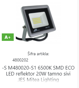 REFLEKTOR SIVI 20W 6500 M480020 L mitea